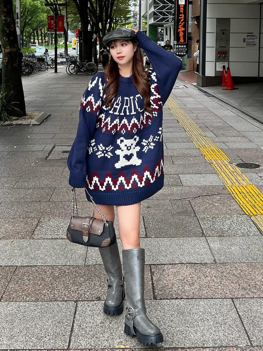 モデル：158cm（着用サイズ：FREE　着用カラー：NVY）