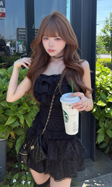 モデル：158cm（着用サイズ：FREE　着用カラー：BLK）