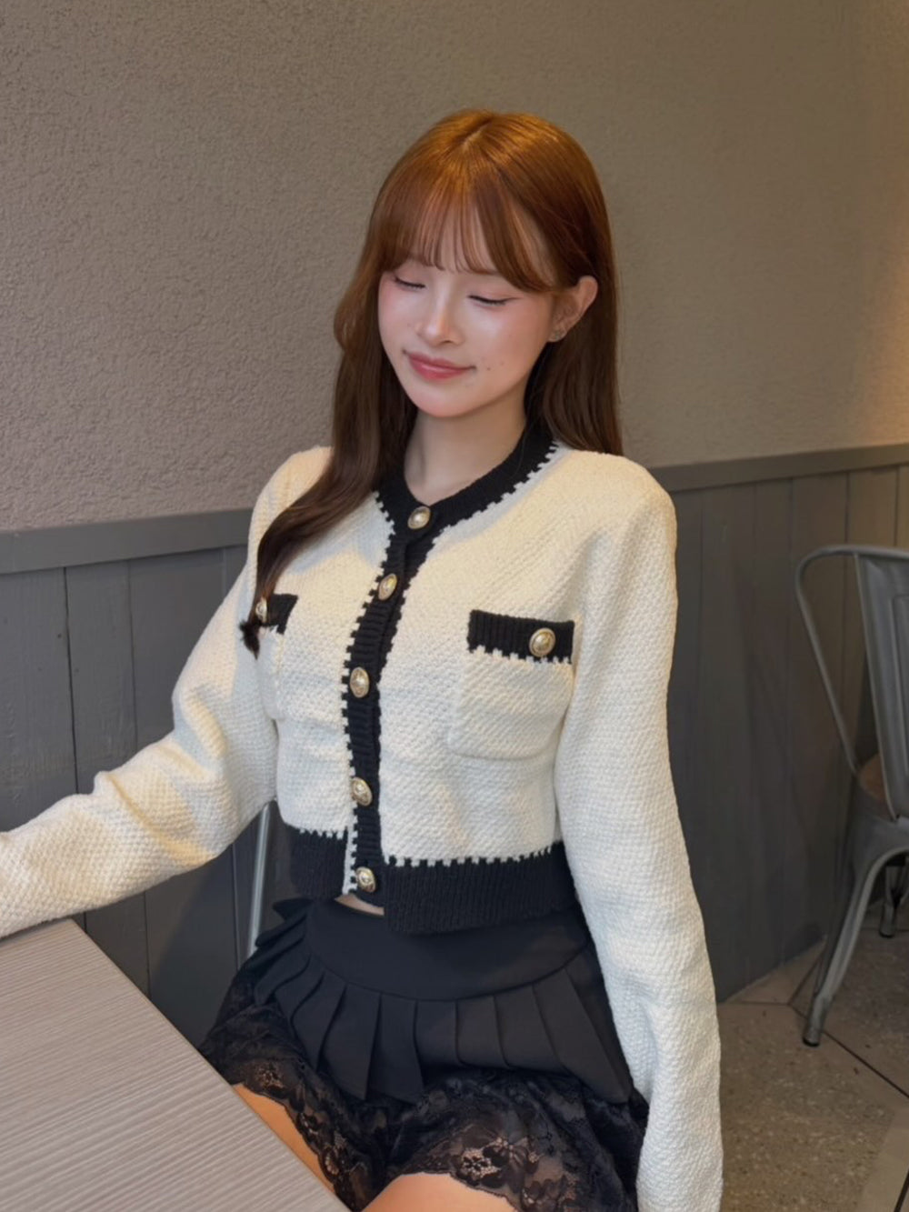 モデル：153cm（着用サイズ：FREE　着用カラー：WHT）