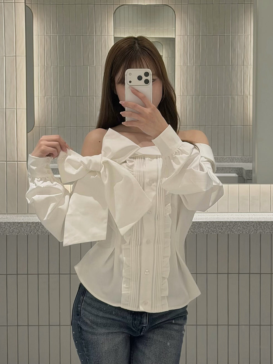 モデル：153cm（着用サイズ：FREE　着用カラー：WHT）
