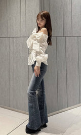 モデル：153cm（着用サイズ：XS　着用カラー：BLU）