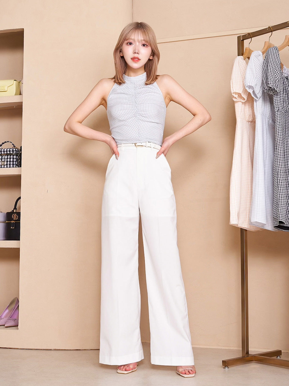 ギンガムチェックアメスリギャザートップス – Darich (ダーリッチ)