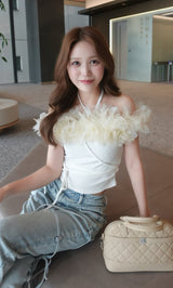 モデル：155cm（着用サイズ：FREE　着用カラー：WHT）