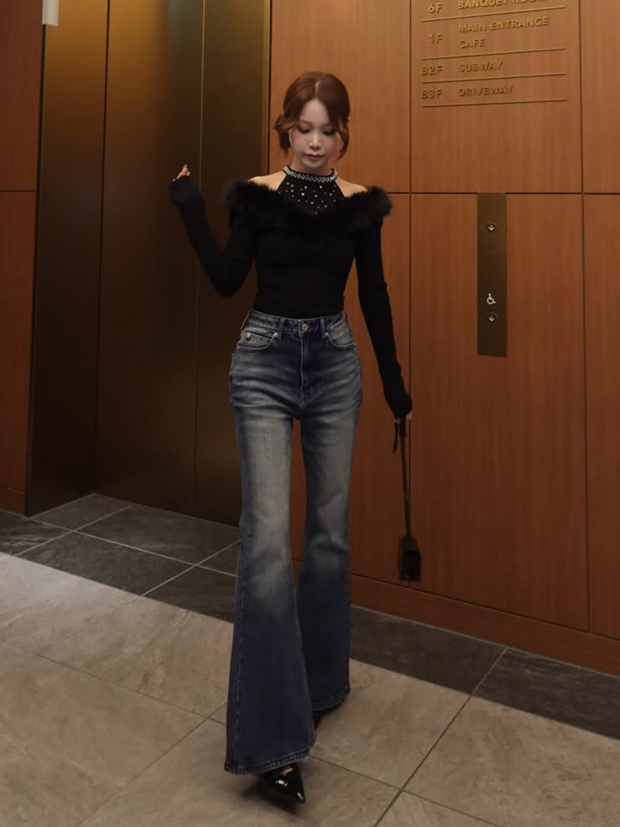 モデル：155cm（着用サイズ：XS　着用カラー：BLU）