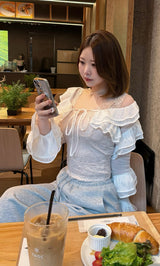 モデル：164cm（着用サイズ：FREE　着用カラー：WHT）