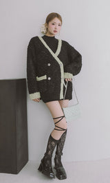 モデル：163cm（着用サイズ：FREE　着用カラー：BLK）