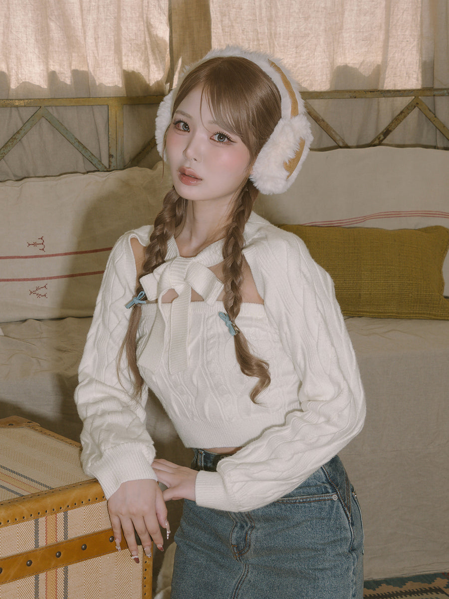 モデル：163cm（着用サイズ：FREE　着用カラー：WHT）