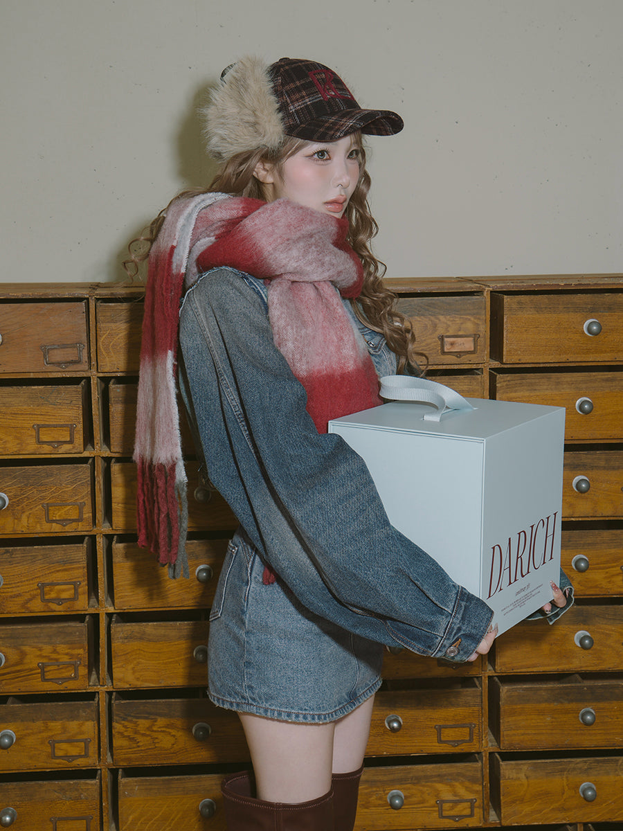 [Novelty] Checked Volume Scarf