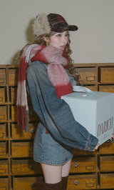 [Novelty] Checked Volume Scarf
