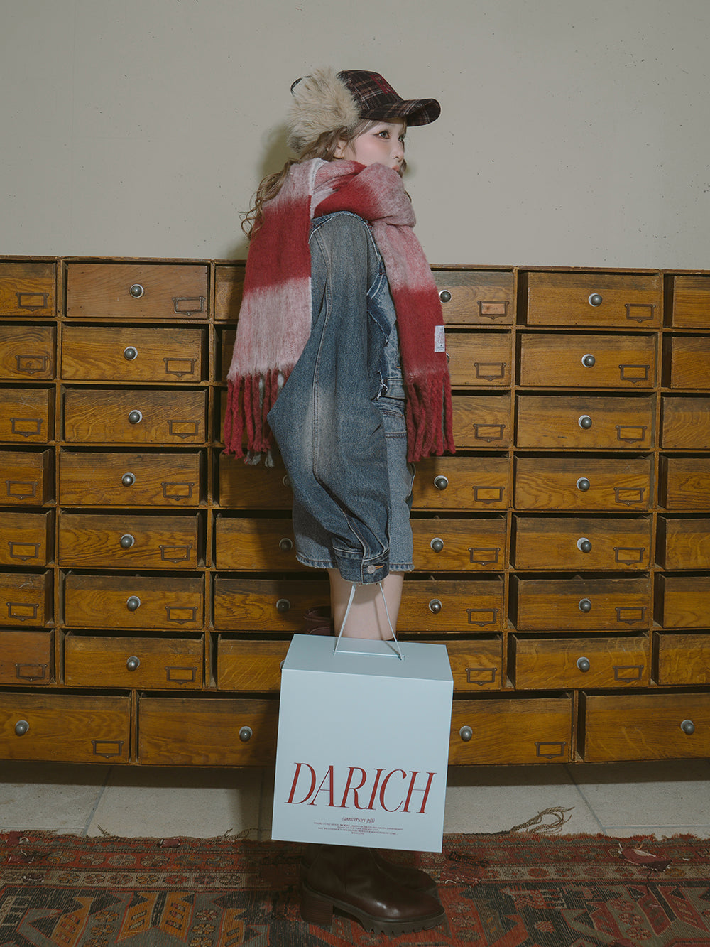 [Novelty] Checked Volume Scarf