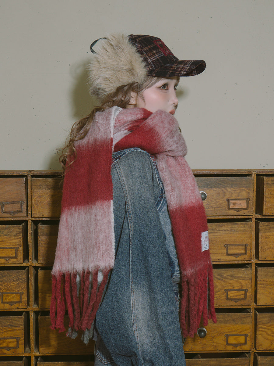 [Novelty] Checked Volume Scarf