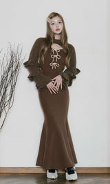 モデル：163cm（着用サイズ：FREE　着用カラー：BRN）