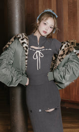 モデル：163cm（着用サイズ：FREE　着用カラー：GRY）