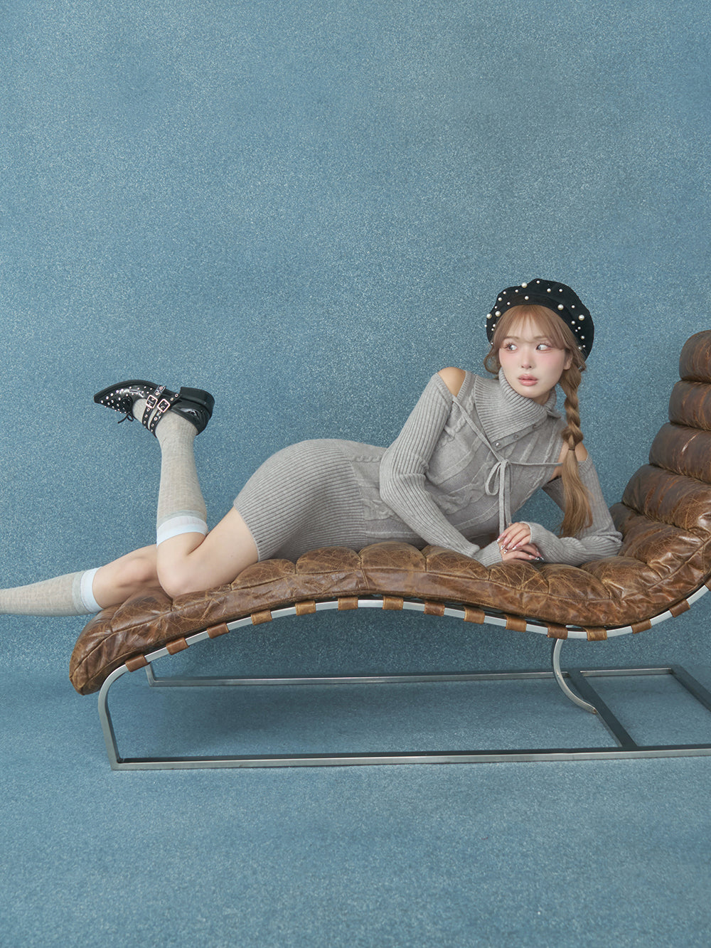 モデル：163cm（着用サイズ：FREE　着用カラー：GRY）