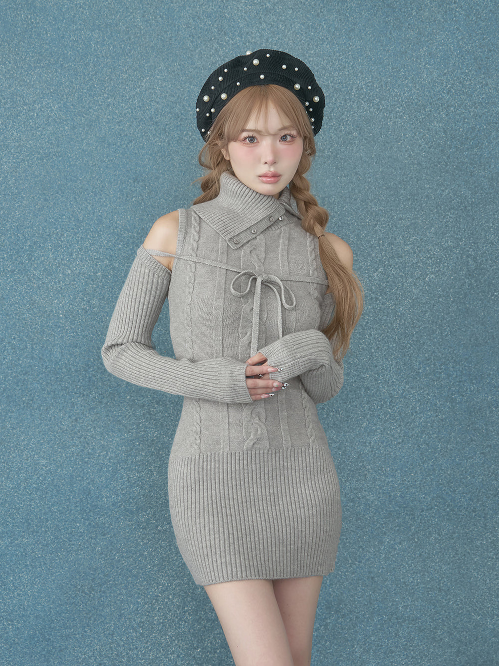 デザインネックニットミニワンピース – Darich (ダーリッチ)