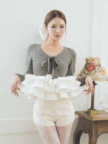 モデル：163cm（着用サイズ：FREE　着用カラー：GRY）