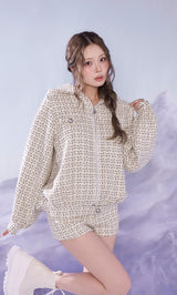 モデル：163cm（着用サイズ：S　着用カラー：IVO）