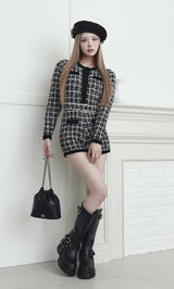 モデル：163cm（着用サイズ：FREE　着用カラー：BLK）