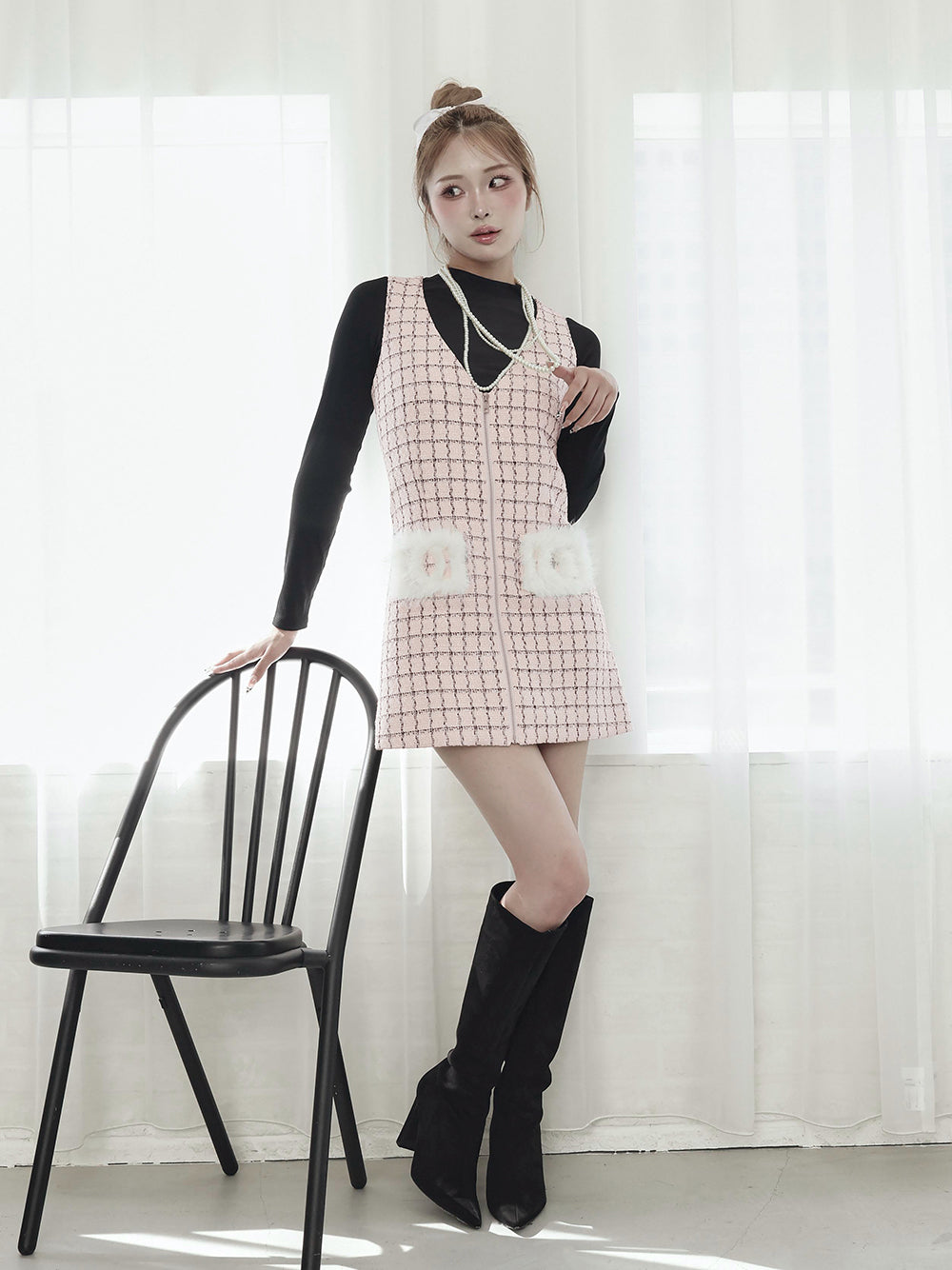 モデル：163cm（着用サイズ：FREE　着用カラー：PNK）