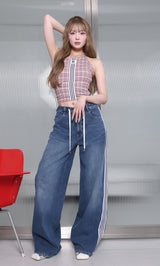 モデル：163cm（着用サイズ：S　着用カラー：BLU）