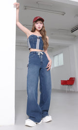 モデル：163cm（着用サイズ：S　着用カラー：BLU）