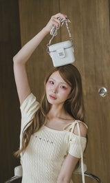 【novelty】Caviar Skin Leather Small Pouch
