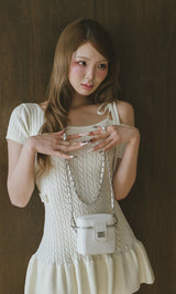 【novelty】Caviar Skin Leather Small Pouch