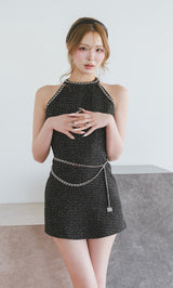 モデル：163cm（着用サイズ：FREE　着用カラー：BLK）