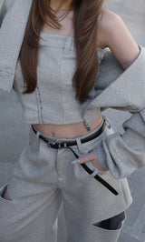 モデル：163cm（着用サイズ：S　着用カラー：GRY）