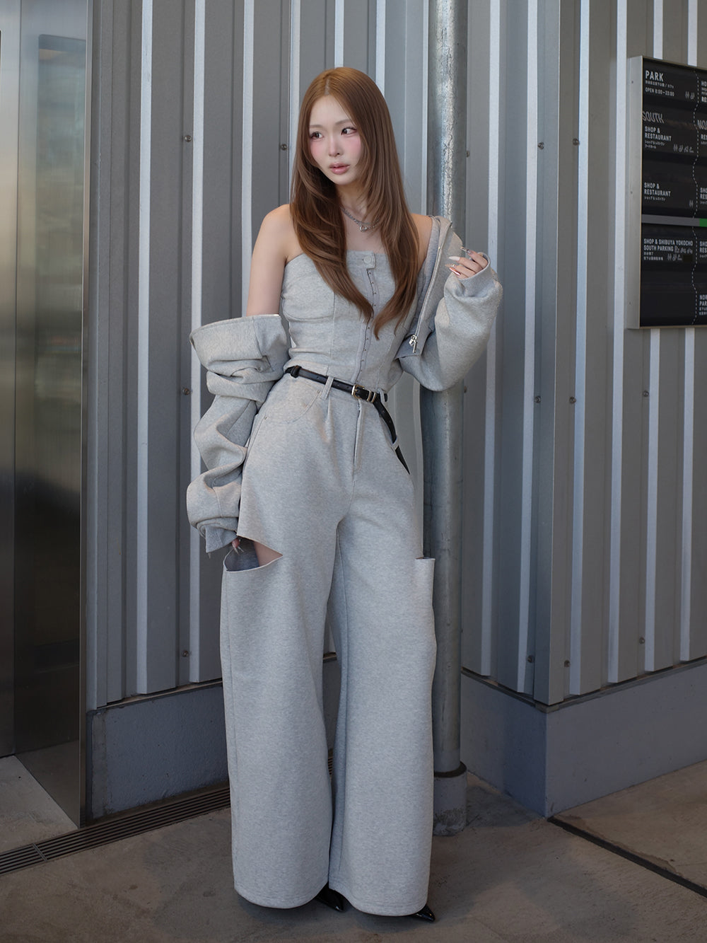 Darich キルティングボタンループニット&amp;フレアニットパンツ Darich（ダーリッチ）の「キルティングボタンループニット（ニット