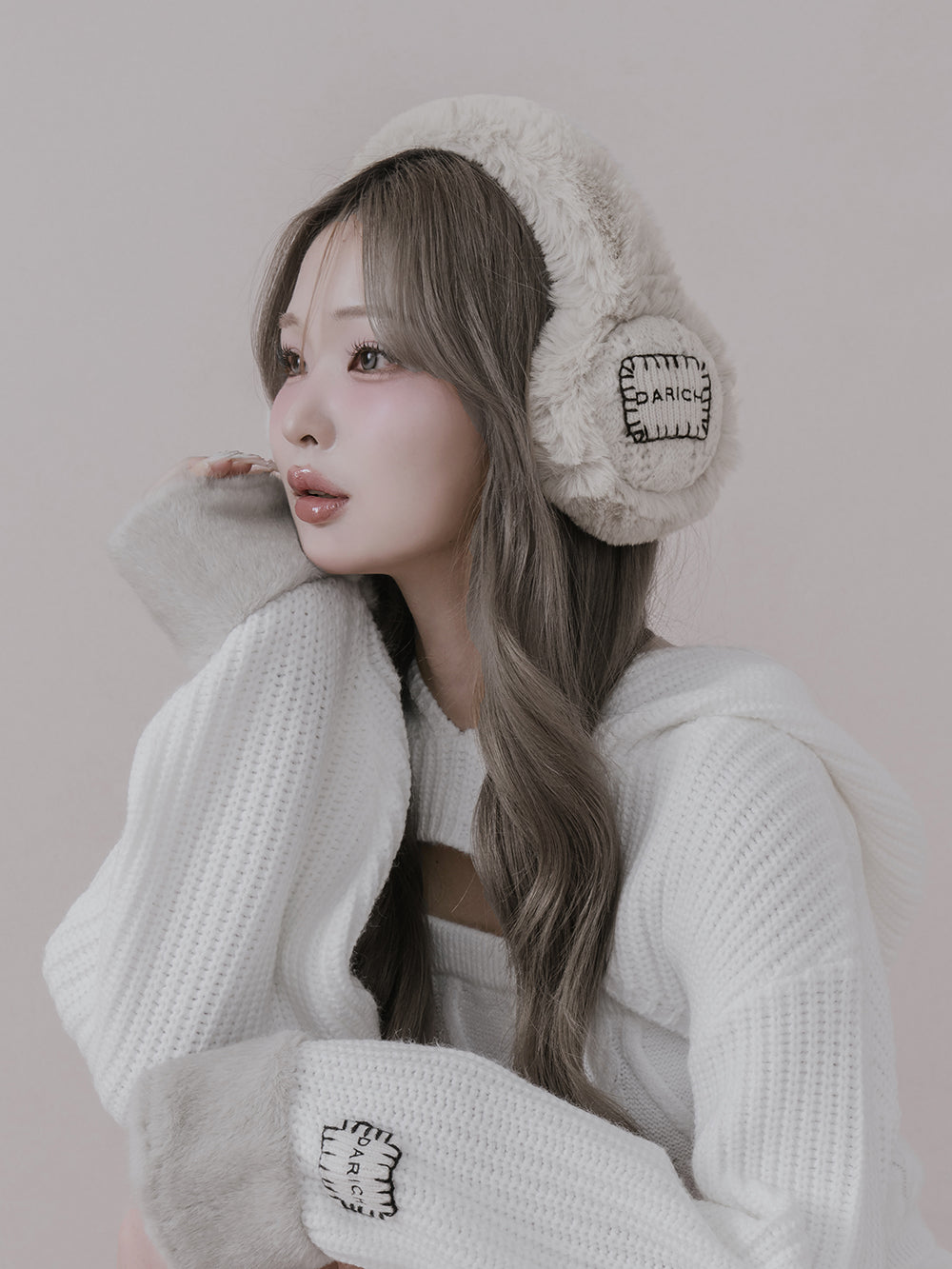 ダブルファブリックイヤーマフラー