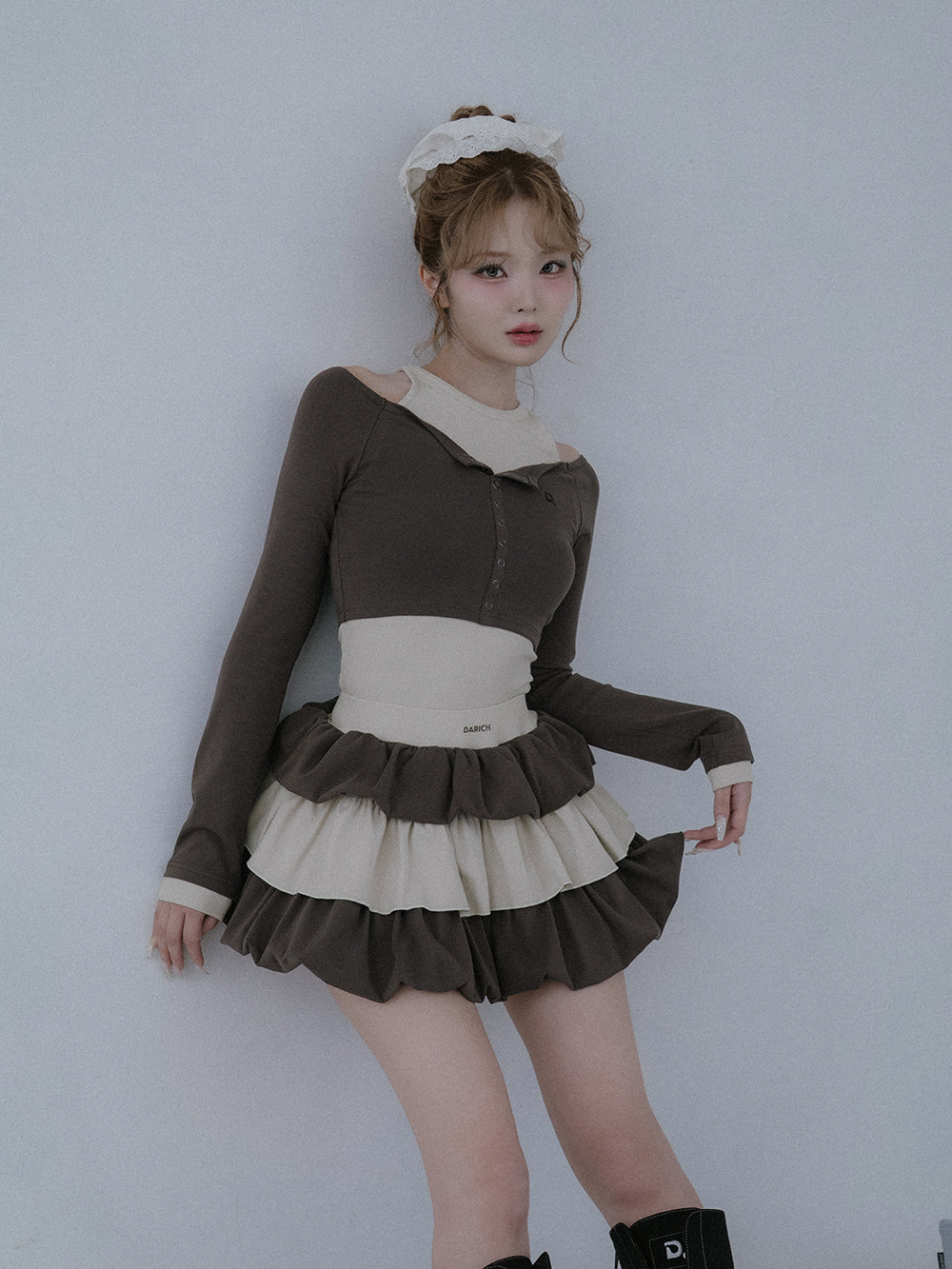 モデル：163cm（着用サイズ：FREE　着用カラー：C-GRY）