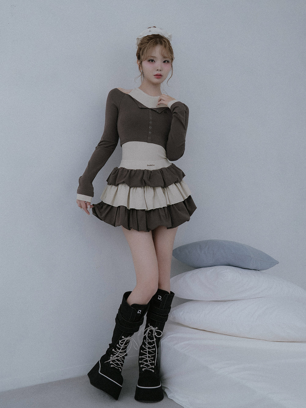 モデル：163cm（着用サイズ：FREE　着用カラー：C-GRY）