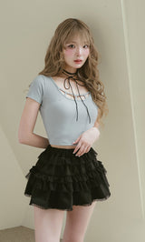 モデル：163cm（着用サイズ：FREE　着用カラー：BLK）