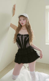 モデル：163cm（着用サイズ：FREE　着用カラー：BLK）