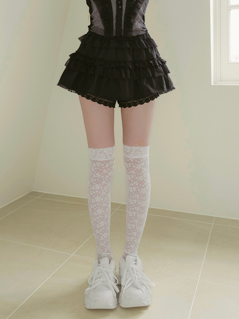 ミックスフリルミニスカート