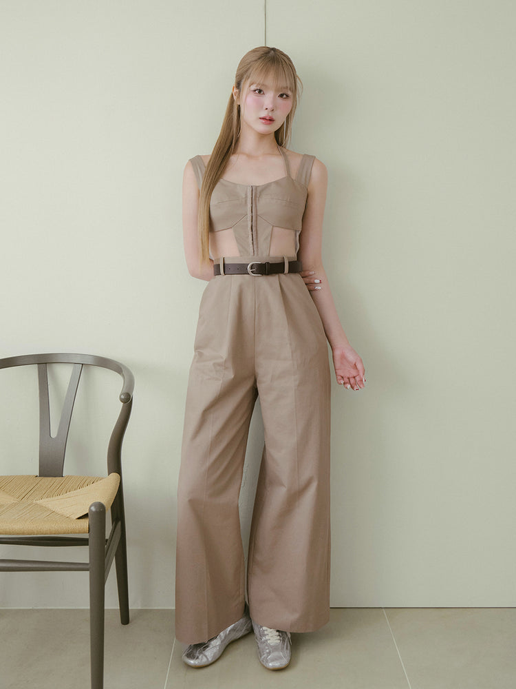 ⭐美品⭐Darichオールインワン パールビジューネックワイドベアオールインワン – Darich