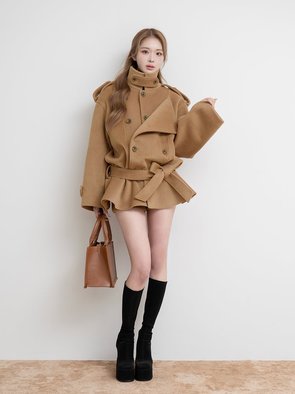 ドロップショルダージャケットコート