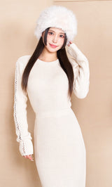 モデル：155cm（着用サイズ：FREE　着用カラー：IVO）