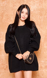 モデル：155cm（着用サイズ：FREE　着用カラー：BLK）