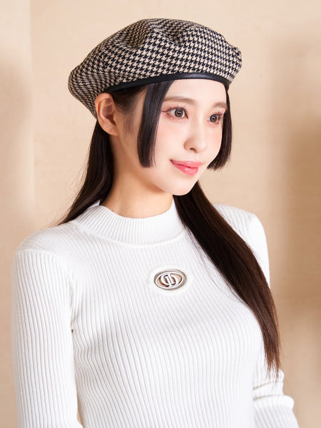 Checked Beret