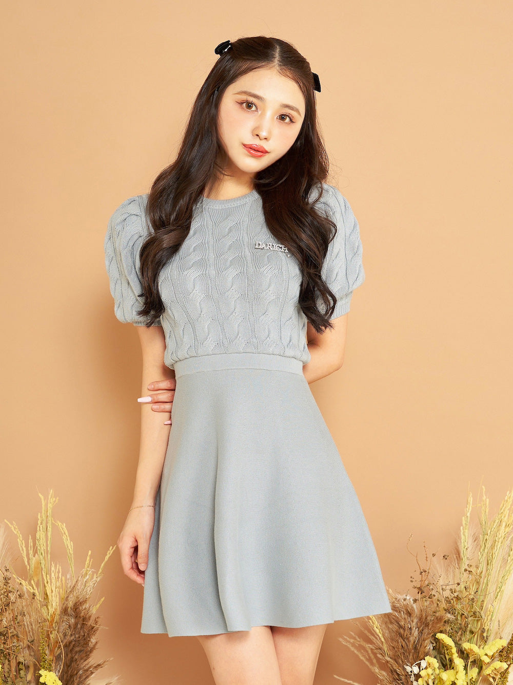 モデル：155cm（着用サイズ：FREE　着用カラー：GRY）
