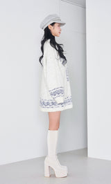 モデル：155cm（着用サイズ：FREE　着用カラー：WHT）
