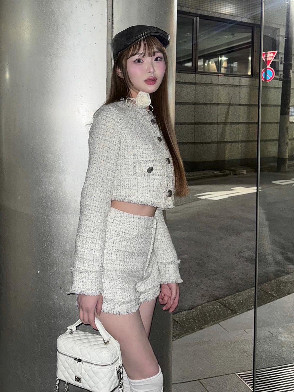 モデル：163cm（着用サイズ：FREE　着用カラー：WHT）