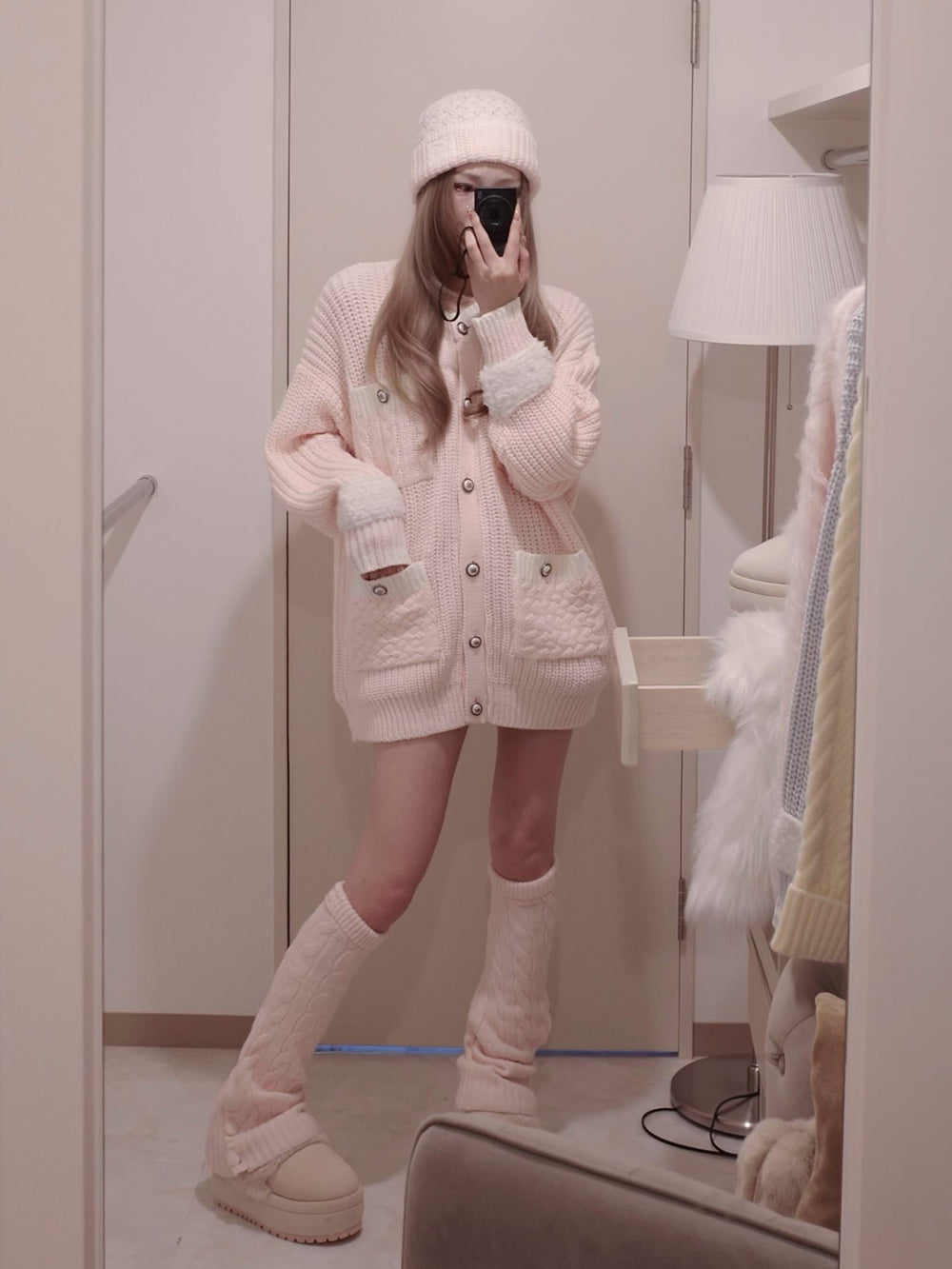 モデル：163cm（着用サイズ：FREE　着用カラー：PNK）