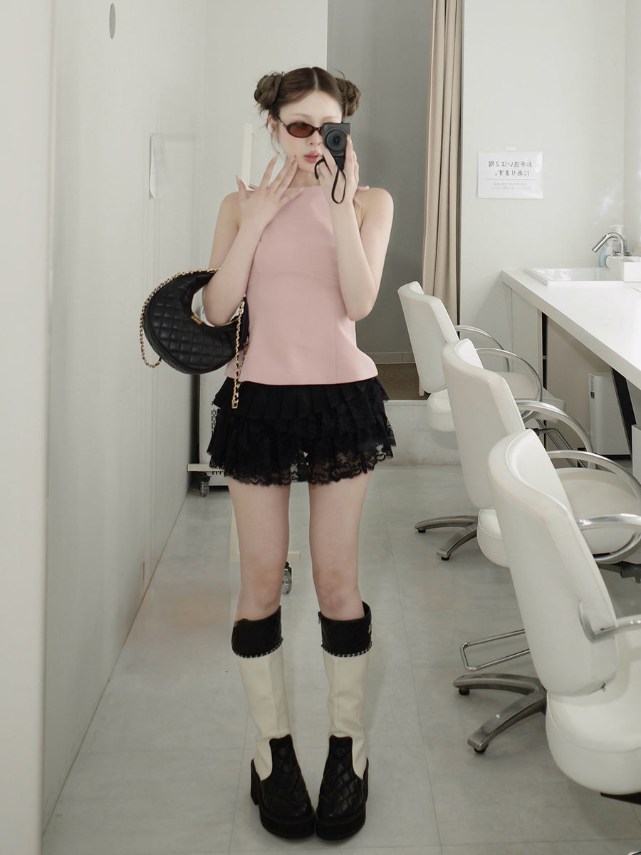 モデル：163cm（着用サイズ：S　着用カラー：BLK）