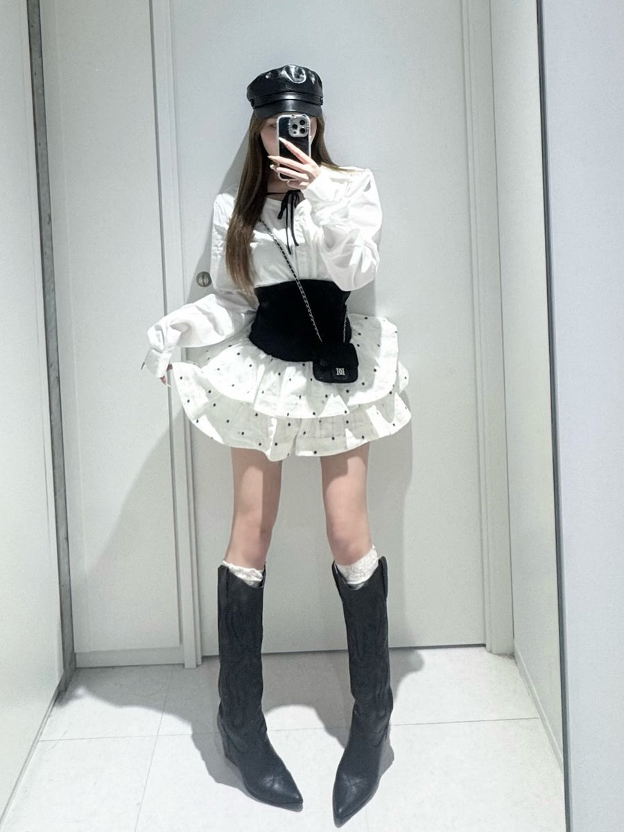 モデル：163cm（着用サイズ：FREE　着用カラー：WHT）