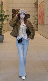 モデル：163cm（着用サイズ：S　着用カラー：I-BLU）