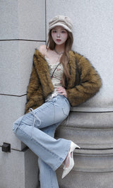 モデル：163cm（着用サイズ：S　着用カラー：I-BLU）