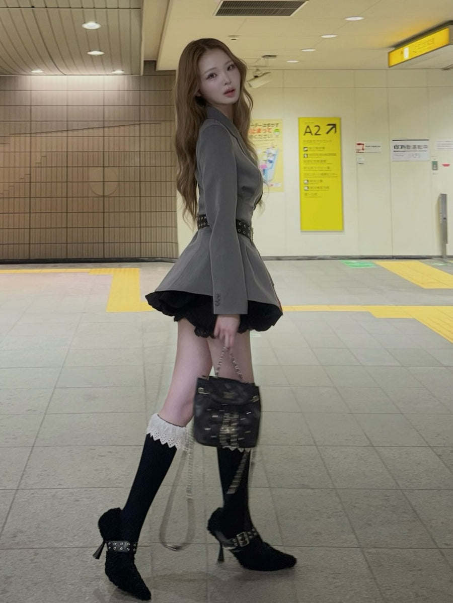 モデル：163cm（着用サイズ：FREE　着用カラー：GRY）